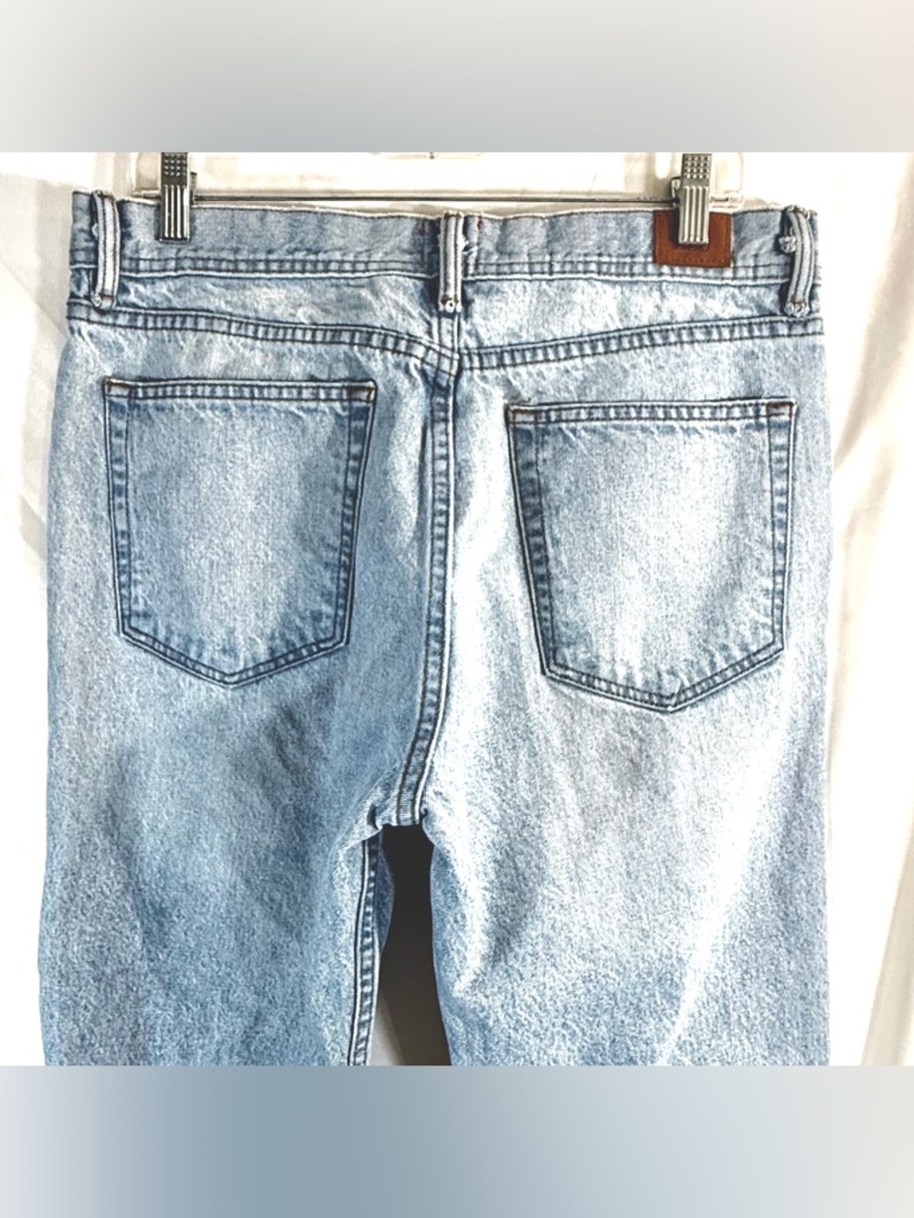 Urban Outfitters BDG Dad Fit High Rise Light Wash Jeans With Side Heel Slit - Picture 9 of 14
